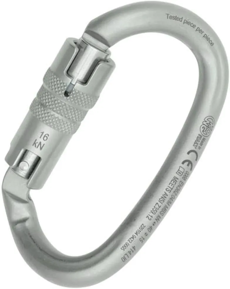 Kong Italy - Ovalone DNA Twist Lock ANSI Carabiner - Lunar White