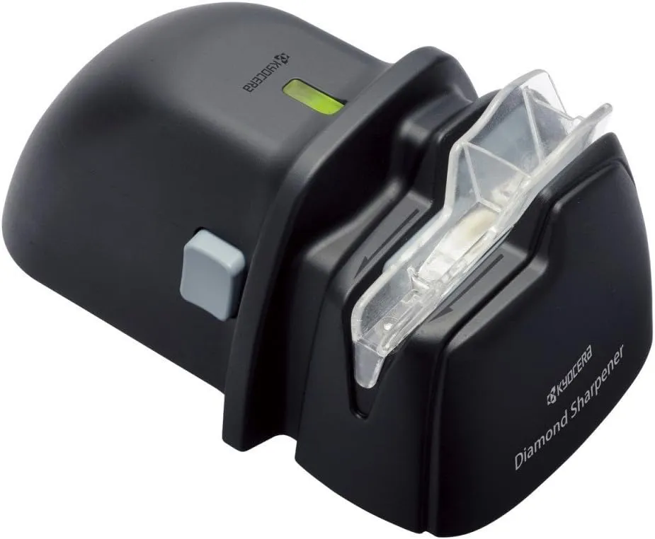 Kyocera DS-38 Diamond Roll Sharpener, Electric Knife Sharpener, For Knives (Ceramic, Stainless Steel, Titanium, Steel), For Double-edged, Diamond Whetstone, Single Edge, Several Times, High Sharpening
