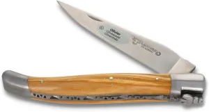 Laguiole en Aubrac Handmade Knife 12 cm L0212OLIF Olive Wood Handle, Blade and bolsters Stainless Steel