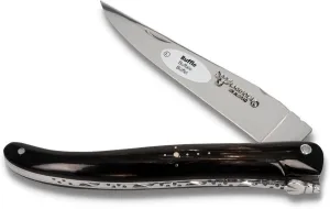 Laguiole en Aubrac Handmade Knife 12 cm L0512BUIF Full Buffalo Horn Handle, Blade Stainless Steel Shiny