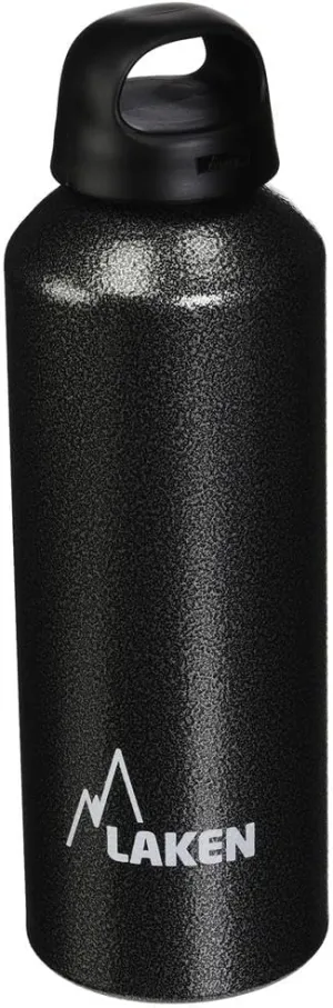 Laken Classic Aluminum Water Bottle, Wide Mouth with Screw Cap and Loop, BPA Free, Made in Spain, 34oz, Granite