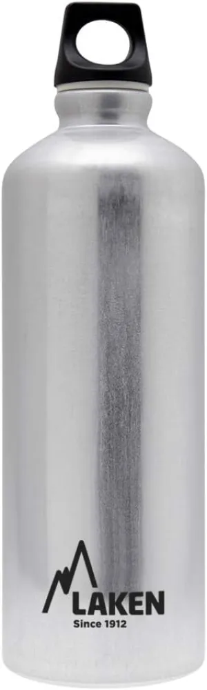 Laken Futura Aluminum Water Bottle - Narrow Mouth, Screw Cap with Loop - Leak-Proof, BPA Free, Made in Spain - 25oz, Plain