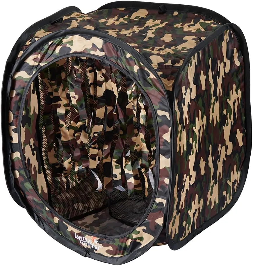 Lancer Tactical Portable Airsoft Target Tent-Black-Non Lethal BB Shooting Target