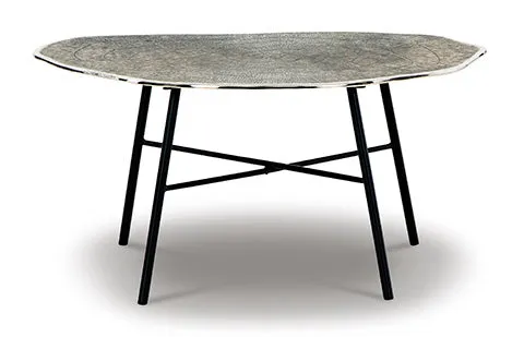 Laverford Chrome and Black Coffee Table