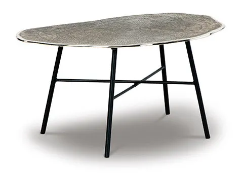 Laverford Chrome and Black Coffee Table