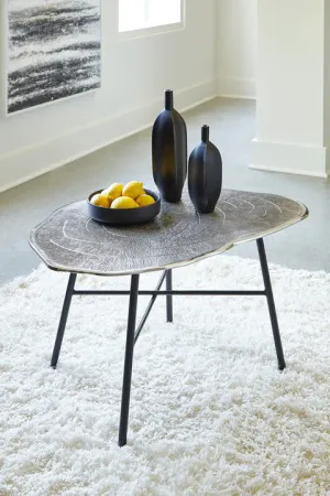 Laverford Chrome and Black Coffee Table