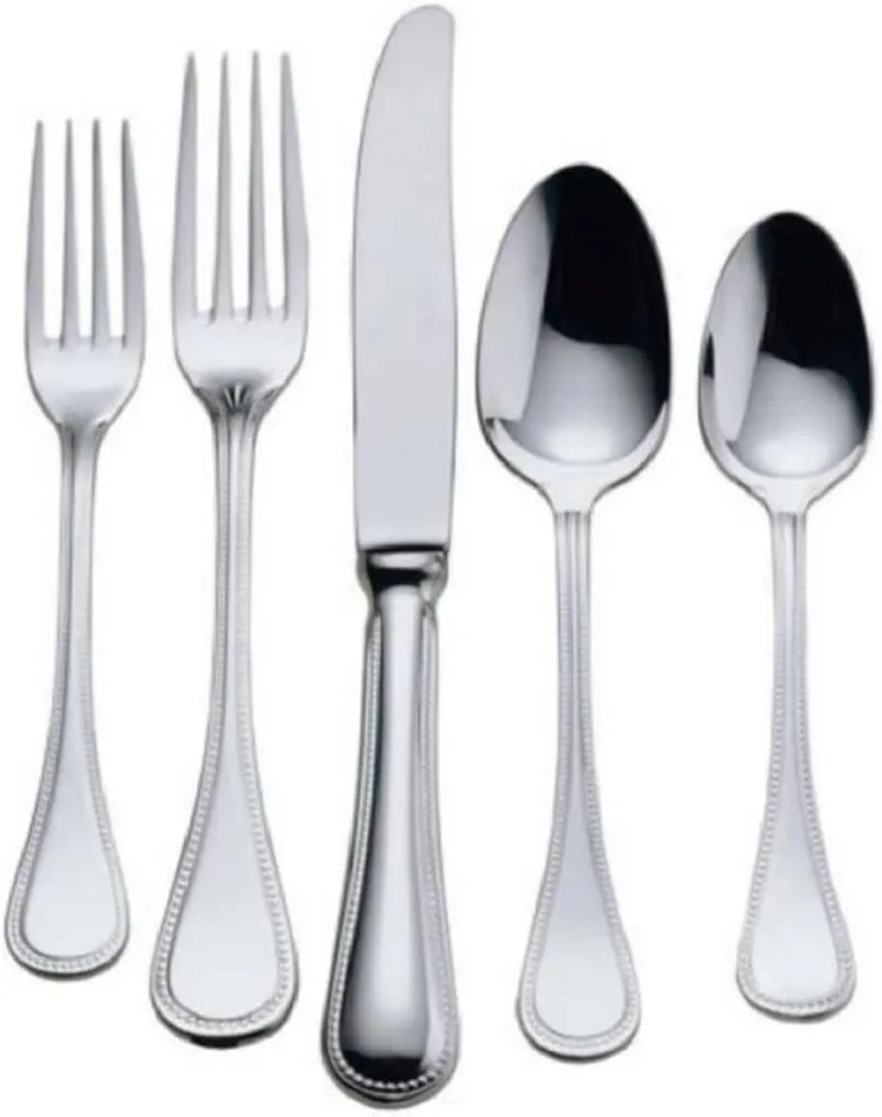 Le Perle Stainless Steel Flatware 5 piece Place Setting