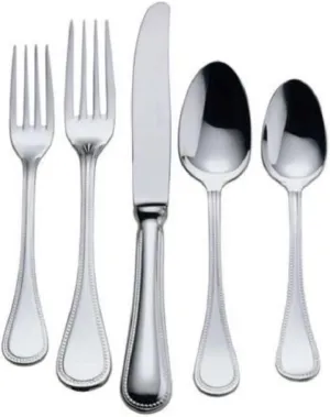 Le Perle Stainless Steel Flatware 5 piece Place Setting