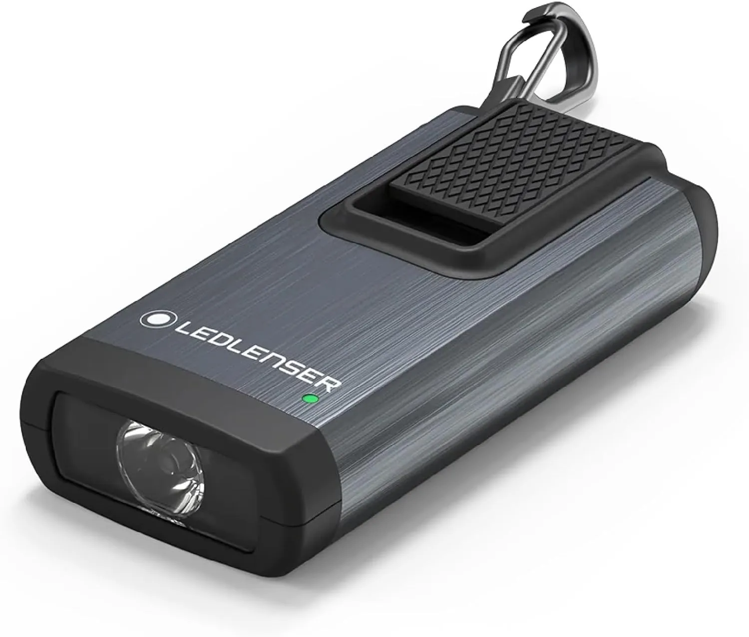 Ledlenser K6R Ultra-Compacted Foldout USB-A Rechargeable Keychain Flashlight 400 Lumens, Gray