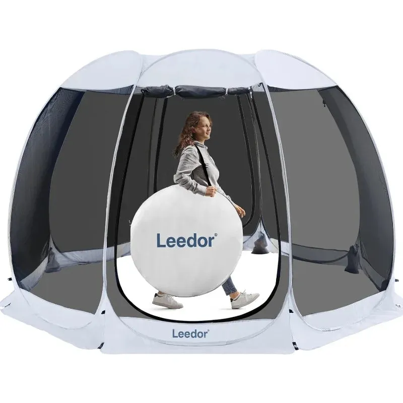 Leedor Screen House Tent for 6-10 Person, Instant Setup Mesh Net Outdoor Gazebo Sun Shade Dome Tent Pop Up Canopy