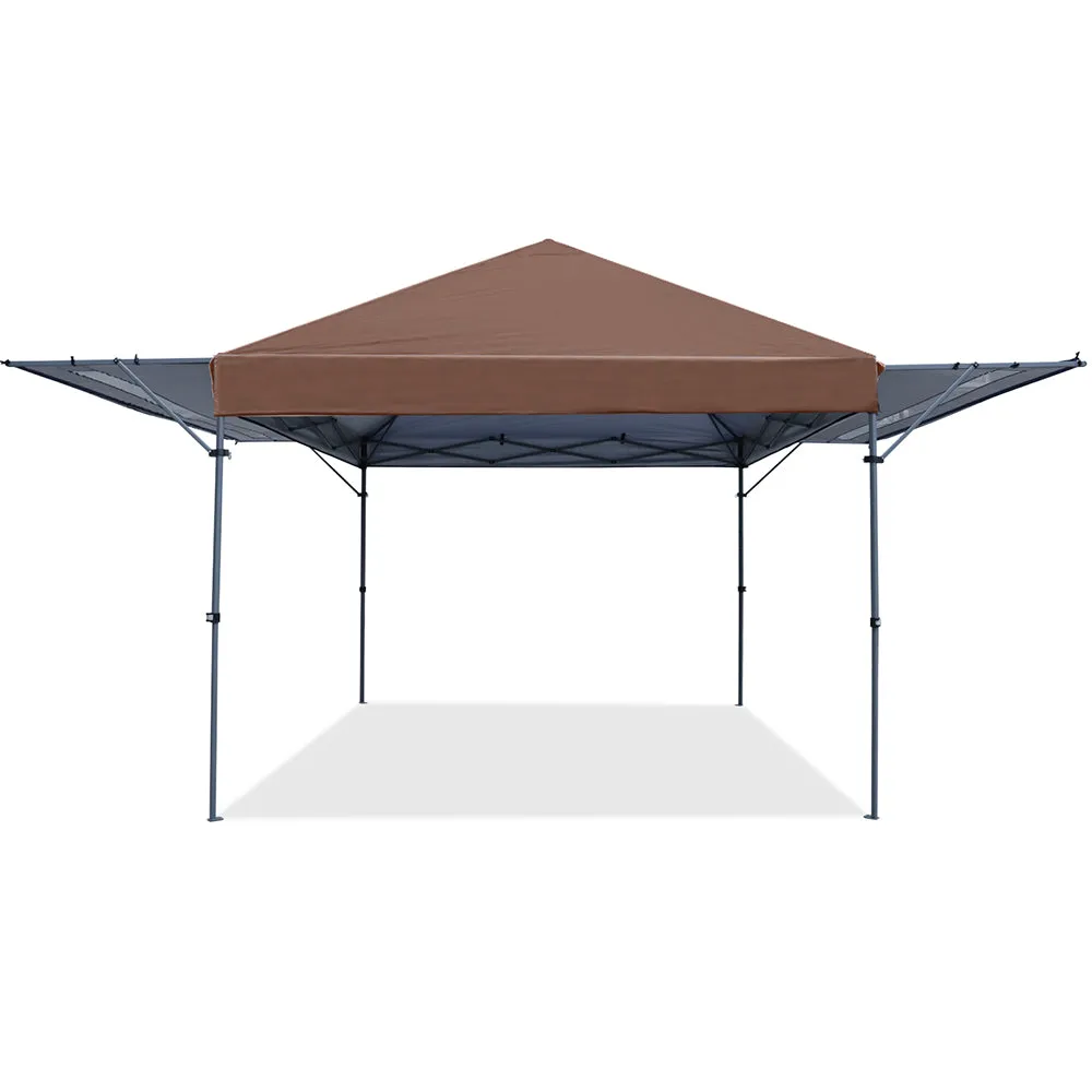 Leisure Sports 10x17 Pop-up Gazebo Canopy Tent with Double Adjustable Awnings