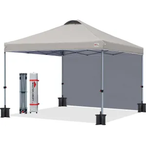 Leisure Sports 8x8/10x10 Durable Pop up Canopy Tent with Sidewall