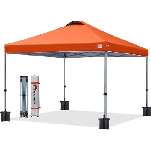 Leisure Sports 8x8/10x10 Durable Pop up Canopy Tent with Sidewall