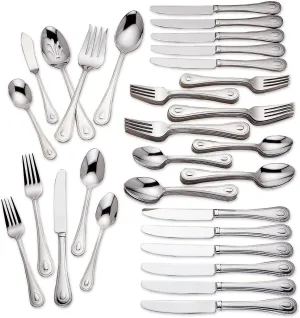 Lenox 829739 French Perle Flatware Set, 11.30 LB, 65-Piece