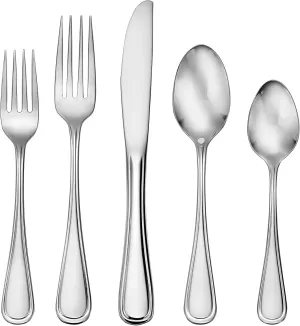 Liberty Tabletop Classic Rim 45 Piece Flatware Set for 8 Made in USA
