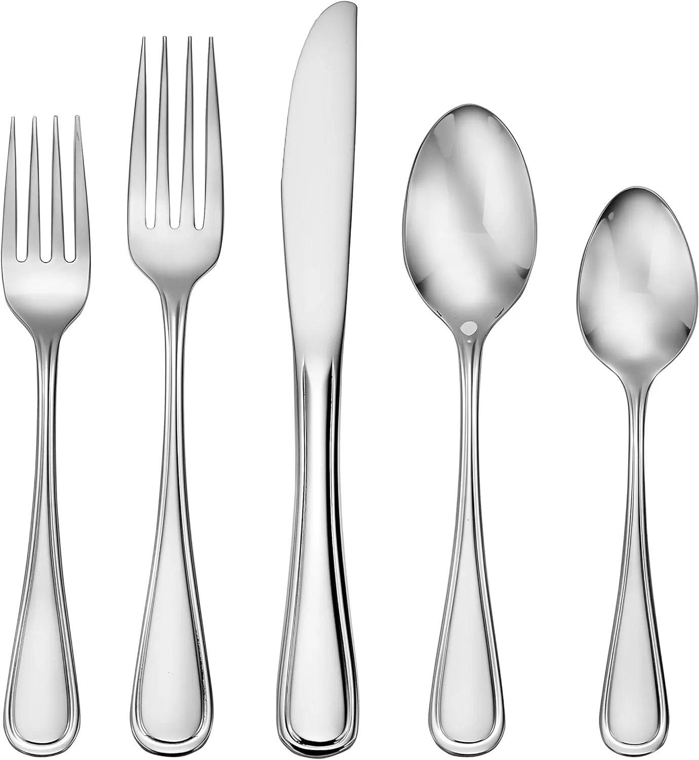 Liberty Tabletop Classic Rim 45 Piece Flatware Set for 8 Made in USA