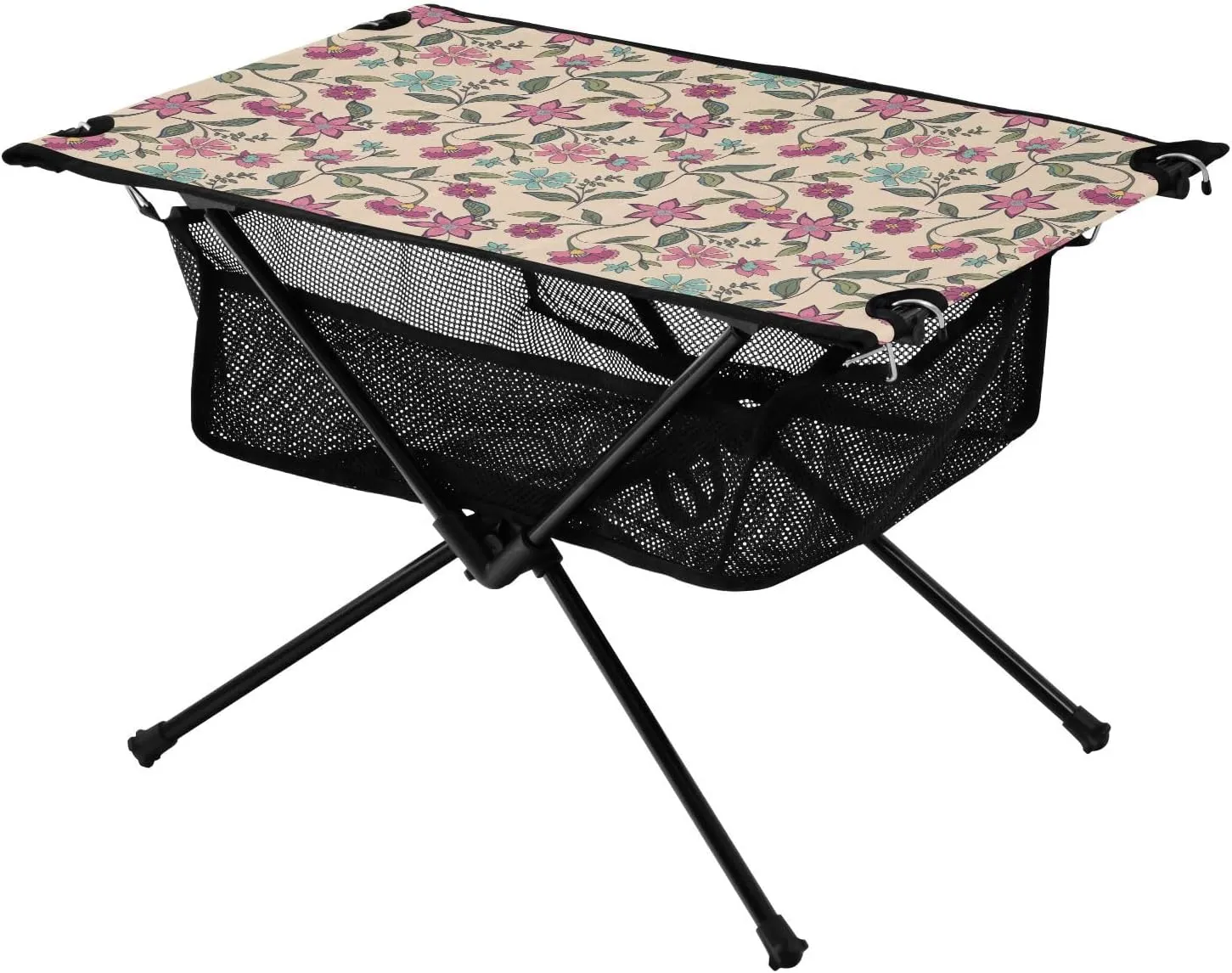 linqin Tray Table Bohemian Oxford Folding Beach Table with Carry Bag for Outdoor Beach Grill BBQ Travel