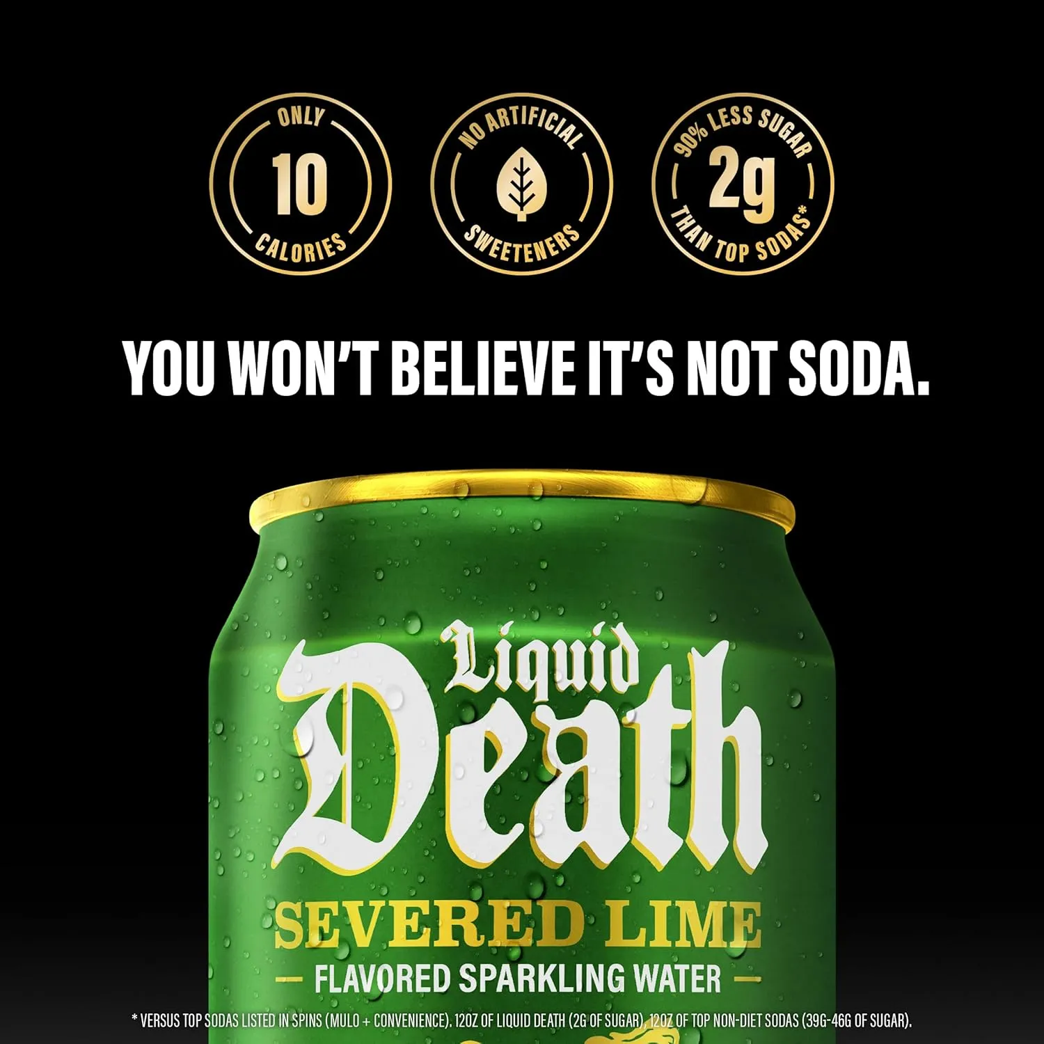 Liquid Death, Severed Lime, Doctor Death, Killer Cola, and Rootbeer Wrath, Soda-Flavored Sparkling Water Variety Pack, 12-Pack (12oz Cans), Low Calorie & No Artificial Sweeteners