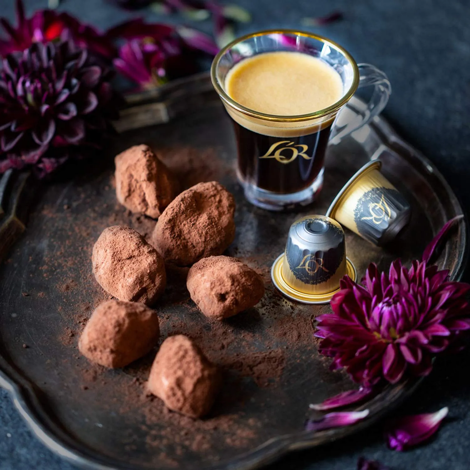 L'OR DECAF Espresso Capsules, 50 Count DECAF Ristretto, Single-Serve Aluminum Coffee Capsules Compatible with the L'OR BARISTA System & *Nespresso Original Machines