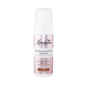 Loving Tan Deluxe Self Tanning Bronzing Mousse, Dark - Streak Free, Professional Quality Sunless Tanning - Up to 5 Self Tanner Applications per Bottle, Cruelty Free, Naturally Derived DHA - 4 FL Oz