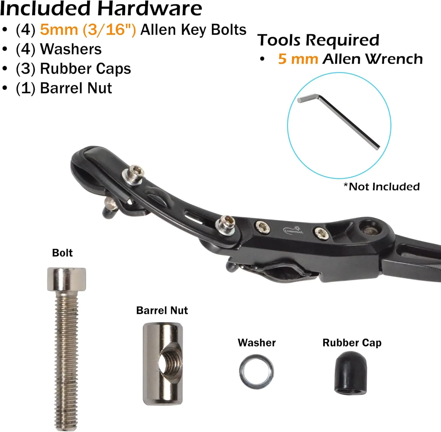 Lumintrail Center Mount Bike Kickstand - Fits 24-29 Inch Bicycles - Adult Mountain, Cruiser and Road Bike Kickstand - Quick Adjust Height