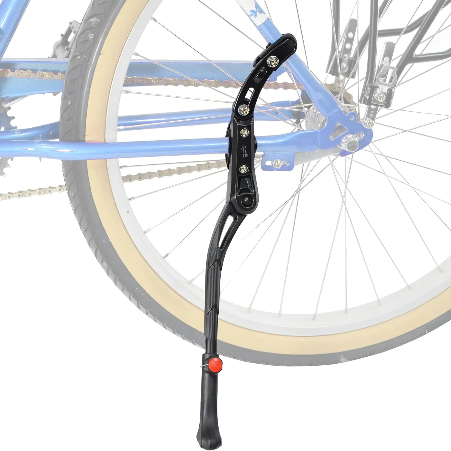 Lumintrail Center Mount Bike Kickstand - Fits 24-29 Inch Bicycles - Adult Mountain, Cruiser and Road Bike Kickstand - Quick Adjust Height