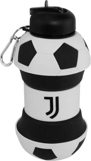 Maccabi ART Juventus Clip-On Collapsible 1 Liter, 34 oz. size BPA-Free Silicone Soccer Large Water Bottle