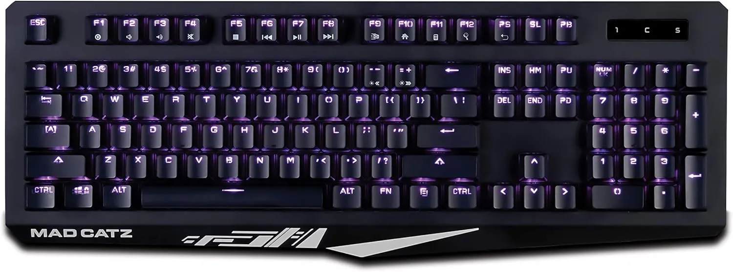 Mad Catz The Authentic S.T.R.I.K.E. 4 Mechanical Gaming Keyboard - Black