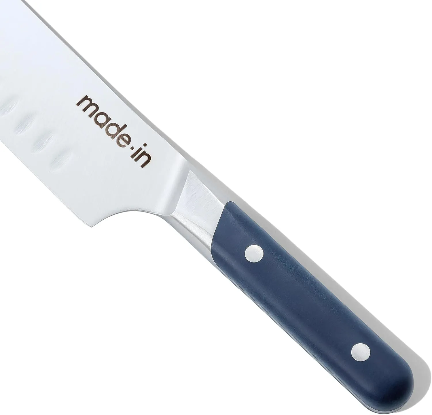 Made In Cookware - 7" Santoku Knife France - Full Tang With Harbour Blue Handle