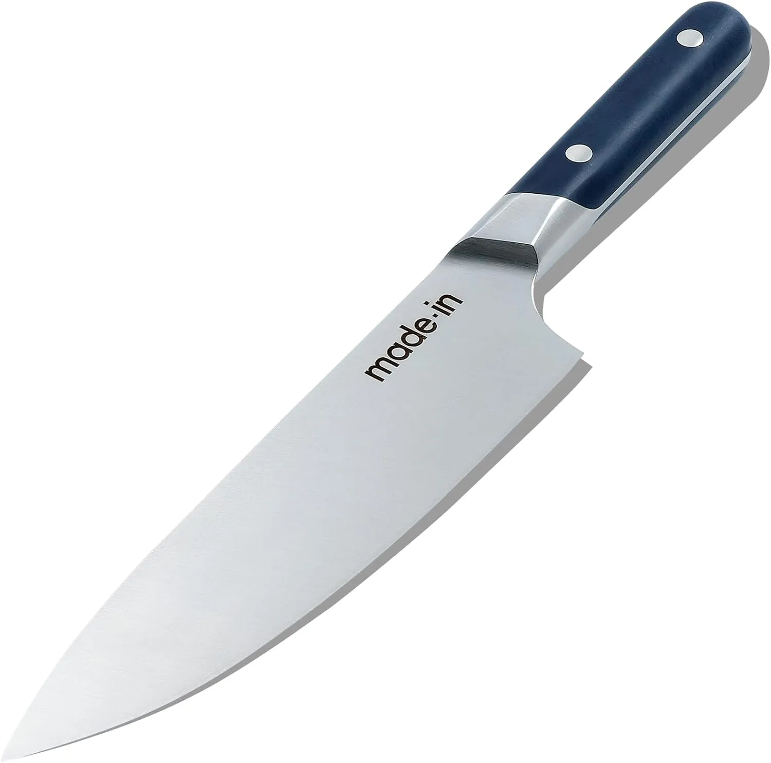 Made In Cookware - 8" Chef Knife - Crafted in France - Full Tang With Harbour Blue Handle
