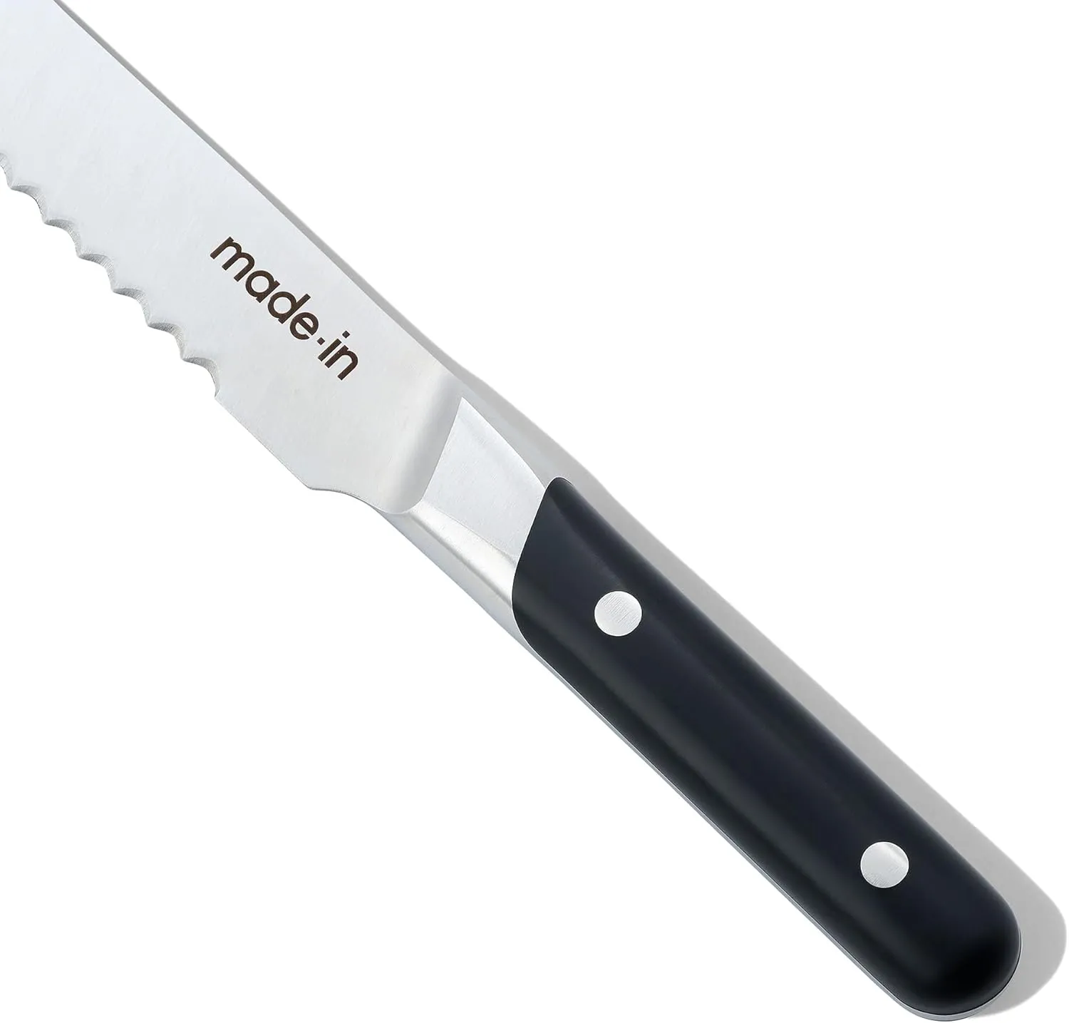 Made In Cookware - 9" Inch Bread Knife France - Full Tang With Truffle Black Handle
