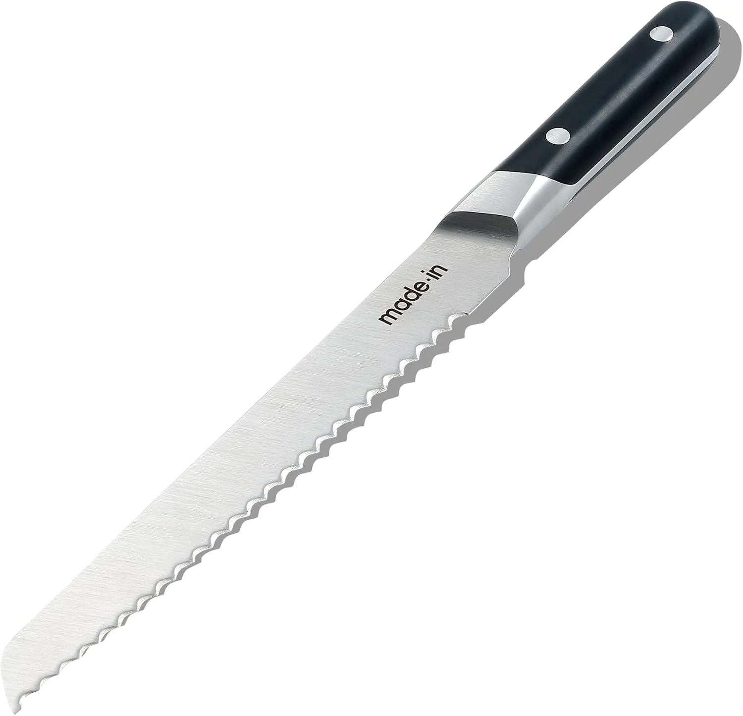 Made In Cookware - 9" Inch Bread Knife France - Full Tang With Truffle Black Handle