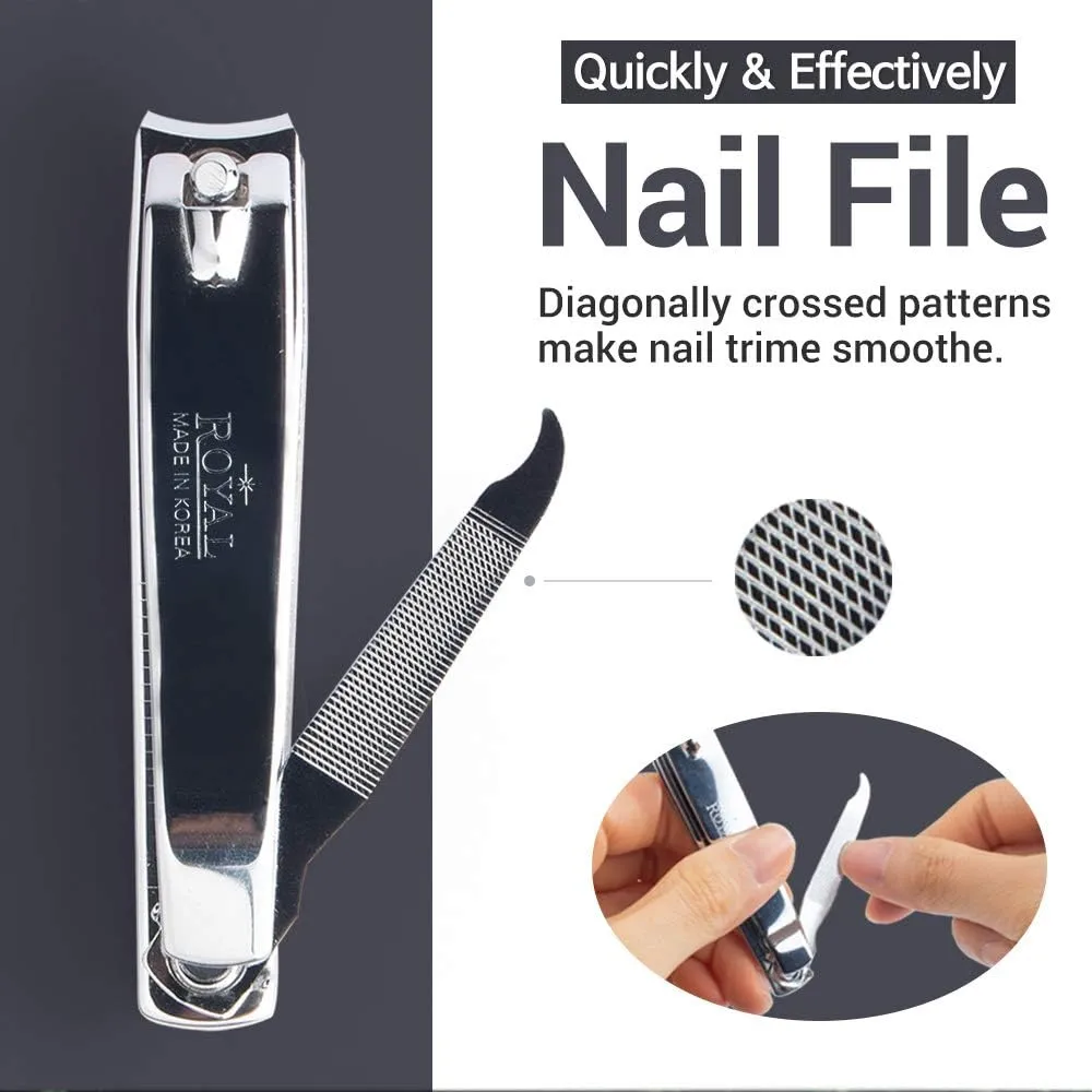 [Made in Korea] ROYAL Nail Clippers, Big, Curved Blades 1DZ(12PCS) 3.2"(82mm)