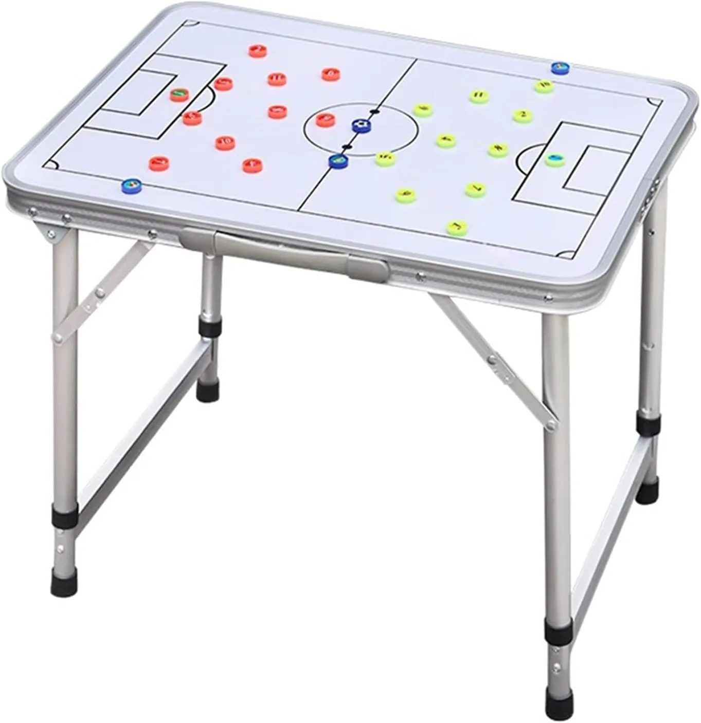 Magnetic Dry Erase Coach Board, Football Coaching Clipboard, Dry Erase Board for Coaches, Soccer Whiteboard, Foldable Table Legs, Aluminum Alloy Material, The Perfect Coach Gifts