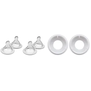 MAM Bottle Nipples Fast Flow Nipple Level 3, for 4  Months, SkinSoft Silicone Nipples & Easy Start Anti Colic Bottle Valve Replacement,2 Count (Pack of 1)