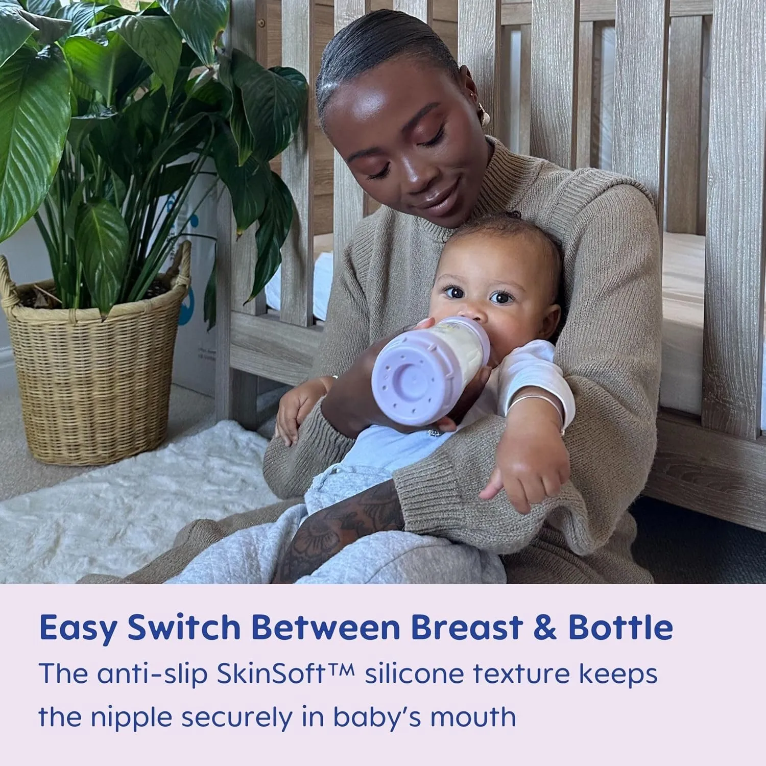 MAM Feed & Soothe Feeding Set, Newborn Essentials Must Have for 0-3 Months, Including 6 Pieces, Anti-Colic Baby Bottle Self-Sterilizing, Skinsoft Silicone Pacifiers, Baby Gift, Girl