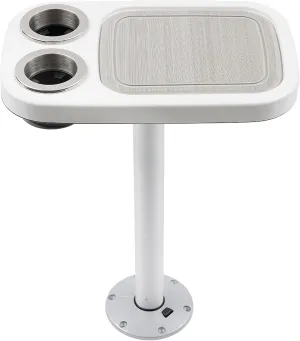 Manufacturers' Select ITC Marine Cocktail Boat Table Leg Set. Pontoon Accessories, Marine Pedestal Table with Center Foam Mat