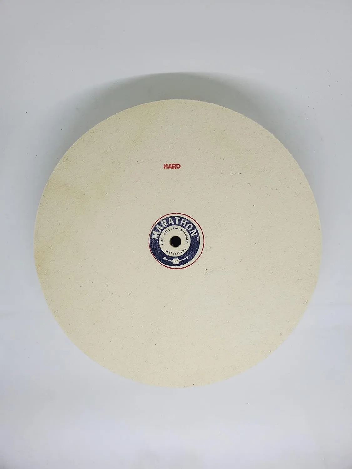 Marathon 10" Felt Polishing Wheel, 2" Thick, 12mm Arbor Hole, Tormek Style Hard Density, 0.72gm/c3