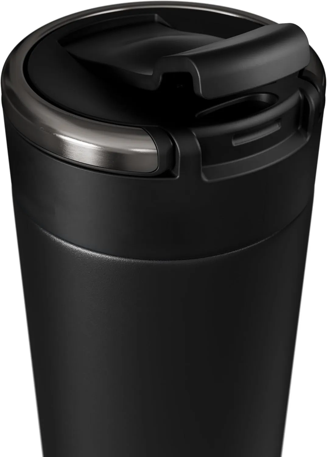 Maxi Stainless Steel Water Bottle 26oz - Double wall vacuum insulated | Integrated carry handle | leak proof flip top lid | Lightweight & stylish - Black