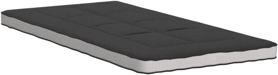MAXYOYO Twin Bed Mattress Japanese Futon, Pad Camping Mattress Floor Bed Mattress Topper, Easy to Foldable and Portable, Black Futon Single Mattress
