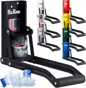 Mckay 16 Oz Metal Can Crusher US Flag, Can Crusher Wall Mounted, Can Crushers for Recycling Wall-Mounted Smasher for Aluminum Seltzer, Soda, Beer Cans and Bottles, Gadgets for Home - American Flag
