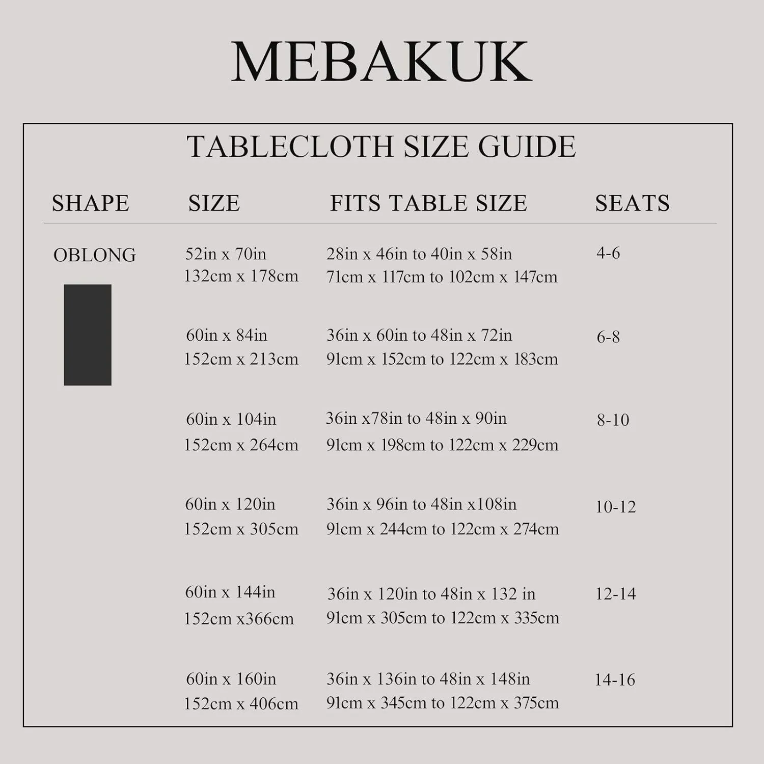 Mebakuk Rectangle Table Cloth Linen Farmhouse Tablecloth Waterproof Anti-Shrink Soft and Wrinkle Resistant Decorative Fabric Table Cover for Kitchen (Flaxen, 60" x 84" (6-8 Seats))