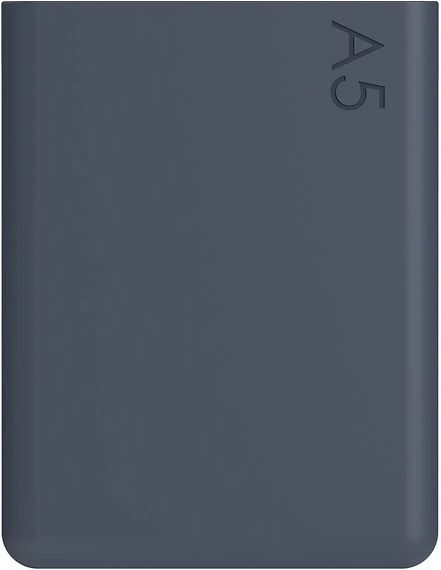 memobottle A5 (Midnight Blue) Bundle - 25oz (750ml) - Bottle, silicone sleeve & lid |Slim Water Bottle for Bags, Beside Books & Laptops | BPA Free Tritan | Modern & Minimalist