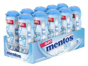Mentos Pure Fresh Sugar-Free Chewing Gum with Xylitol, Sweet Mint, 15 Piece Bottle (Pack of 10)