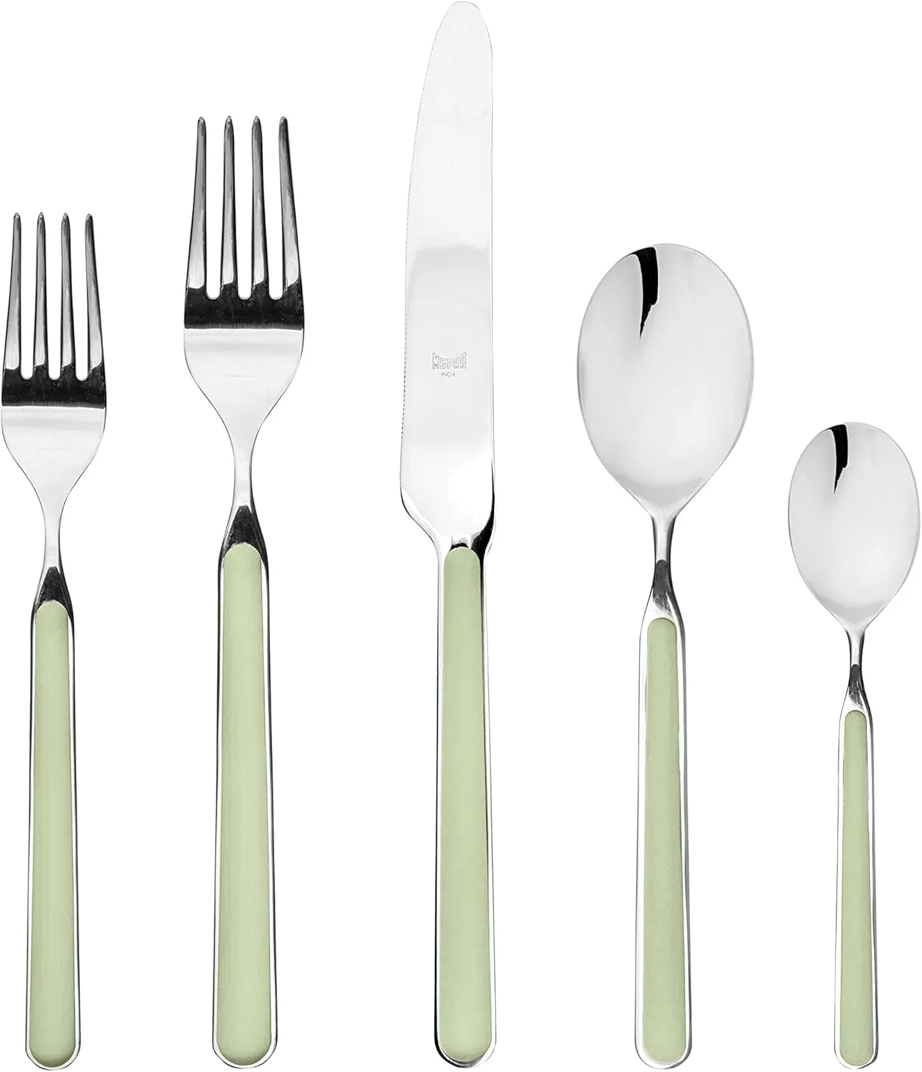 MEPRA Fantasia Flatware Set, [5 Piece, Sage