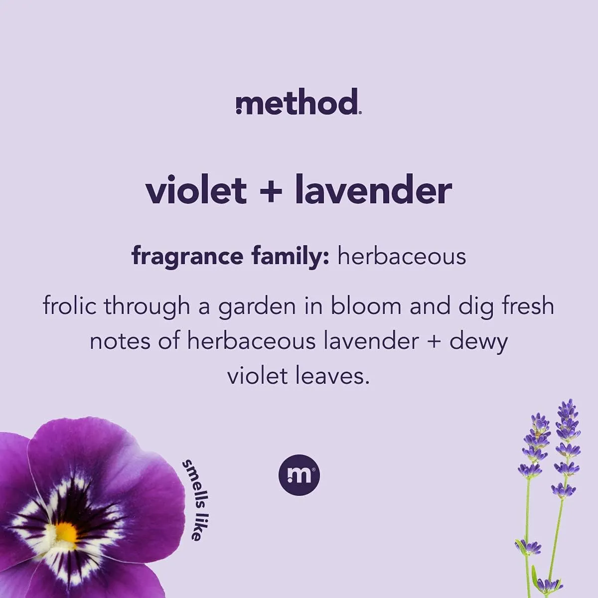 Method Premium Gel Hand Soap Refill, Violet   Lavender, Recyclable Bottle, Biodegradable Formula, 34 fl oz (Pack of 4)