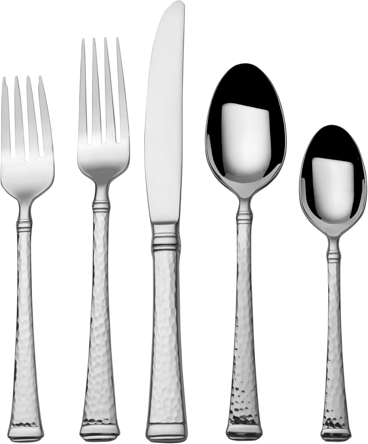 Mikasa Hammered Harmony 18.10 Stainless Steel 65-Piece Cutlery Set, Service For 12