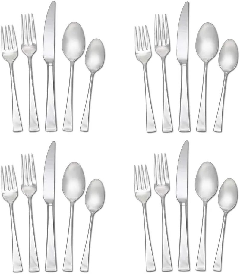Mikasa, Lucia Flatware Service for 4, 20 Piece Set, 18/10 Stainless Steel Silverware Set