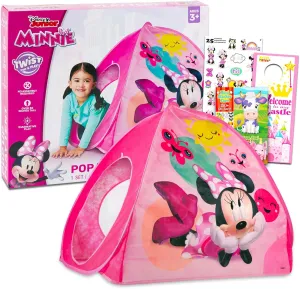 Minnie Mouse Pop Up Tent for Kids - Bundle with Minnie Play Tent for Boys and Girls Plus Stickers, More | Minnie Tent for Kids, Toddlers
