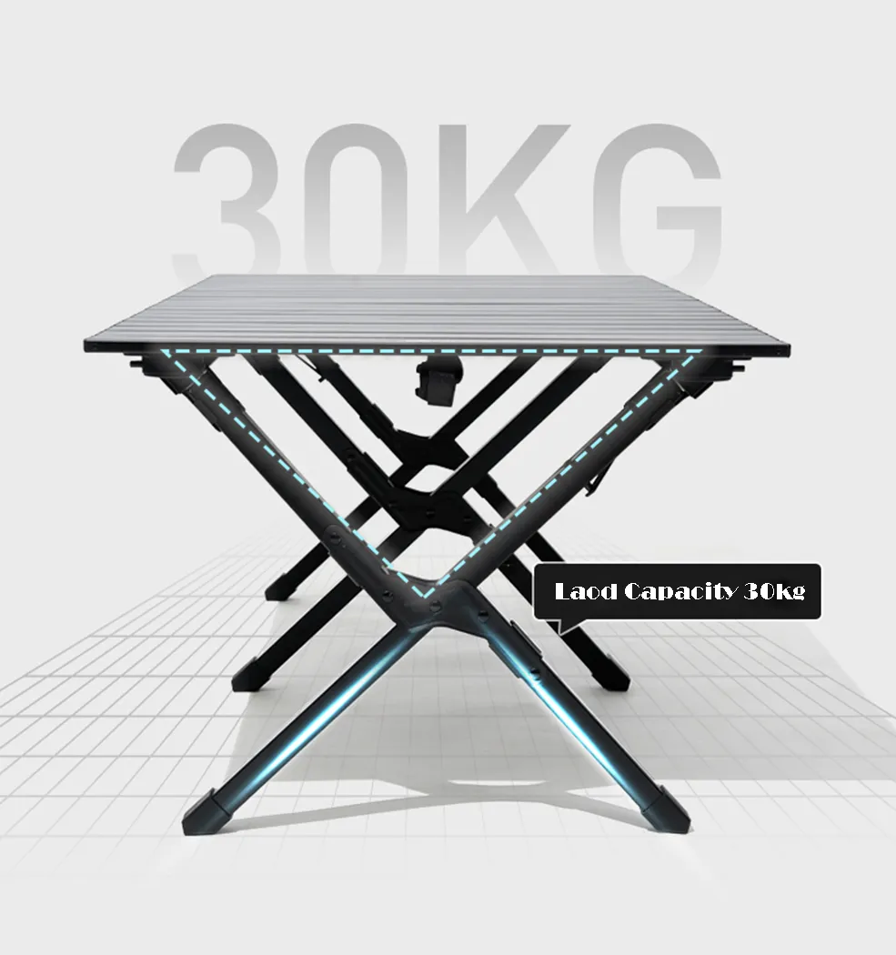 Mobi Garden Shan Jian Aluminum Omelet Table Large - Black